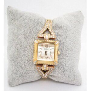 Women Guess Quartz Crystal WR Analog 20mm Dial Causal Tank Style Watch (G588)